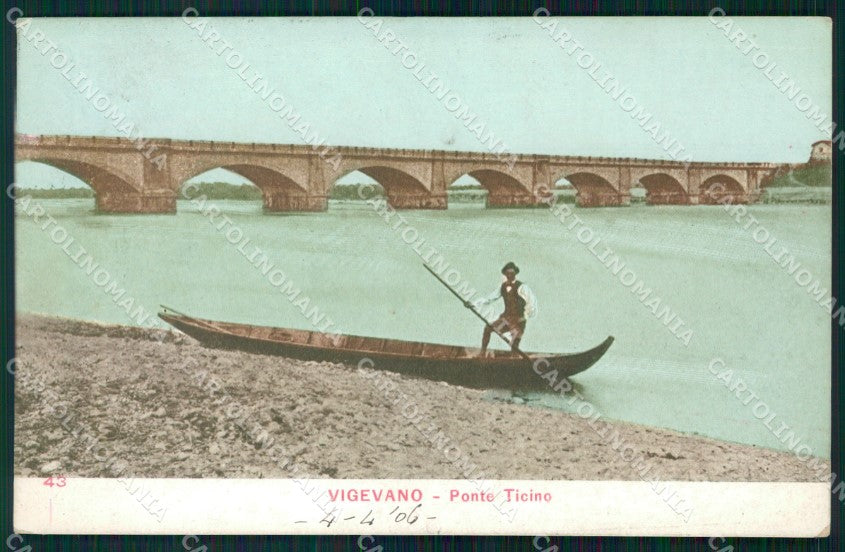 Pavia Vigevano Ticino Barca cartolina KF2380 – fronte