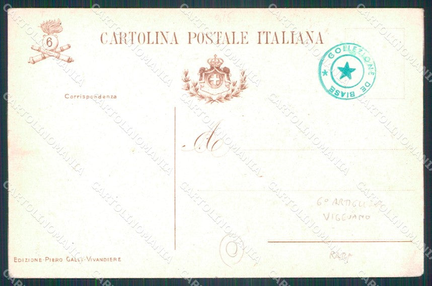 Pavia Vigevano Artiglieria Militari cartolina KF2387 – retro