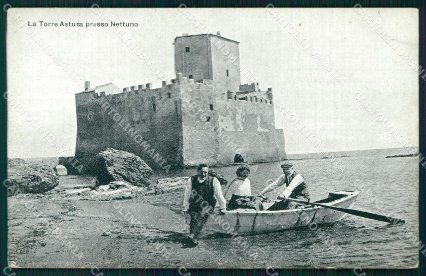 Roma Nettuno Torre Astura Barca cartolina KF2403 – fronte