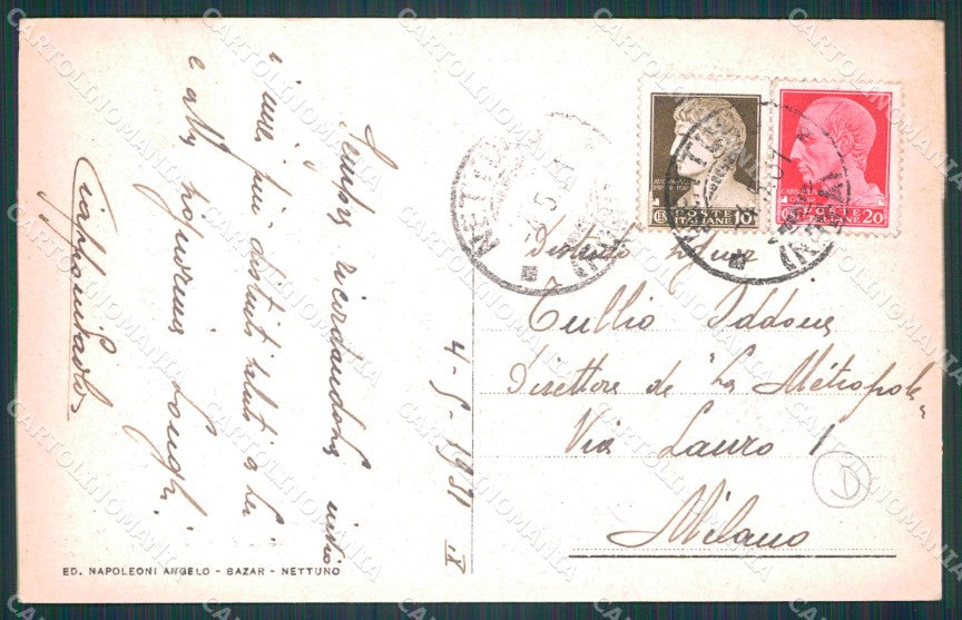 Roma Nettuno Forte San Gallo cartolina KF2410 – retro