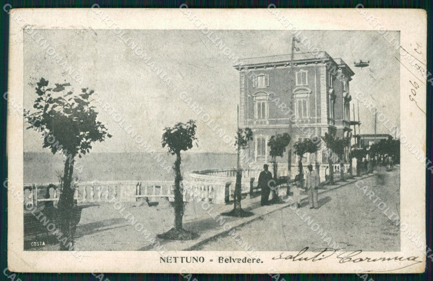 Roma Nettuno Costa PIEGHINA cartolina KF2413 – fronte