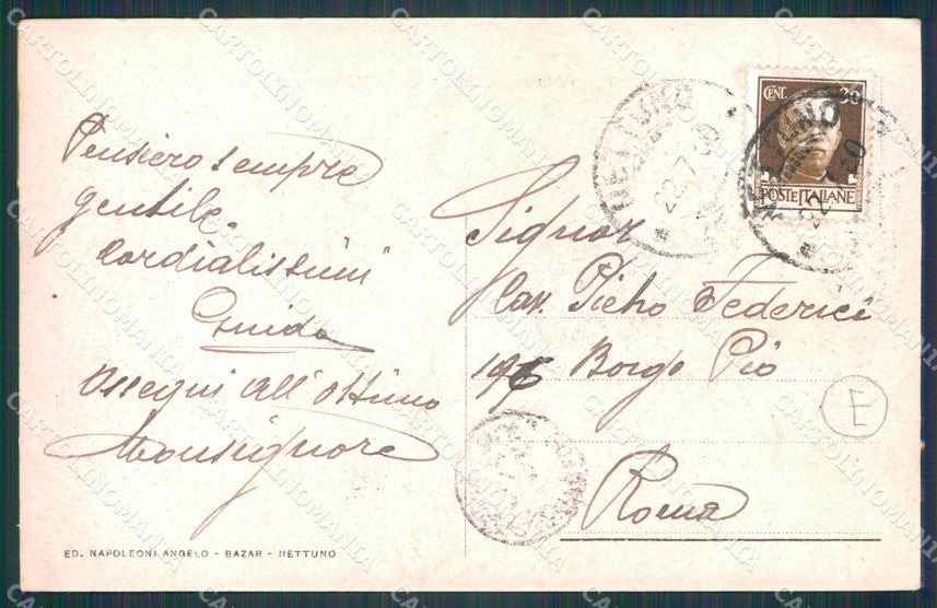 Roma Nettuno Tram cartolina KF2425 – retro