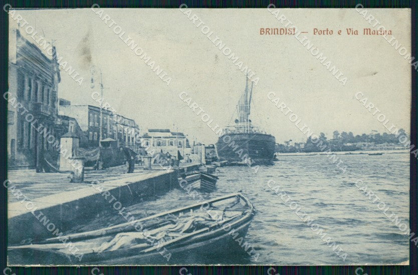 Brindisi Città Porto Barche cartolina KF2457 – fronte