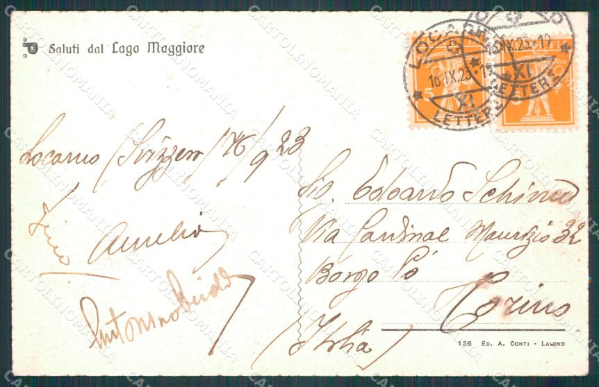 Varese Luino Lago Maggiore Costumi cartolina KF2476 – retro