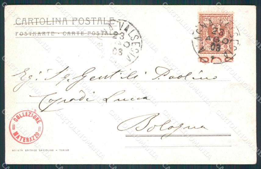 Vercelli Alagna Valsesia PIEGHINA cartolina KF2493 – retro