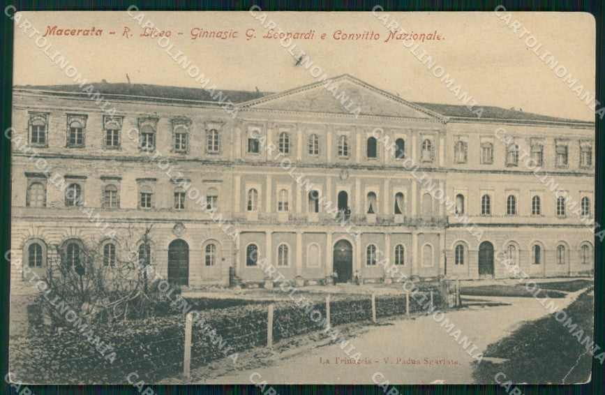 Macerata Città Liceo Leopardi PIEGHE cartolina KF2510 – fronte