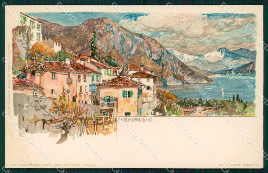 Como Menaggio Lago di Como MACCHIA ABRASA Wielandt cartolina KF2514 – fronte