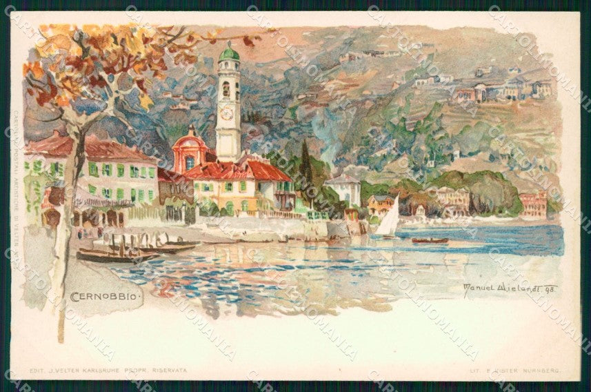 Como Cernobbio Lago di Como Wielandt cartolina KF2517 – fronte