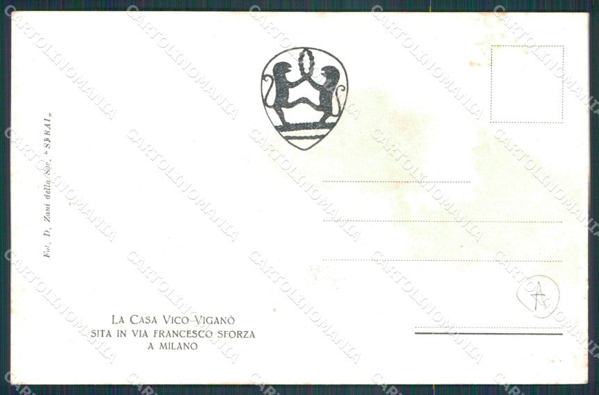 Milano Città Casa di Vico Viganò Architetto cartolina KF2531 – retro