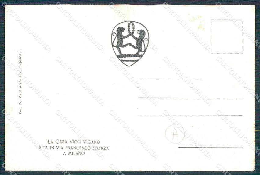Milano Città Casa di Vico Viganò Architetto cartolina KF2533 – retro