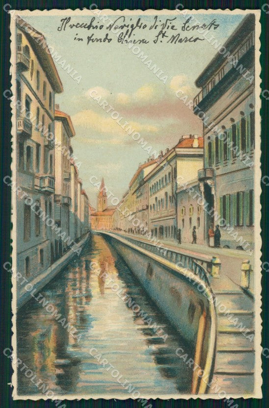 Milano Città Vecchio Naviglio in Via Senato cartolina KF2542 – fronte