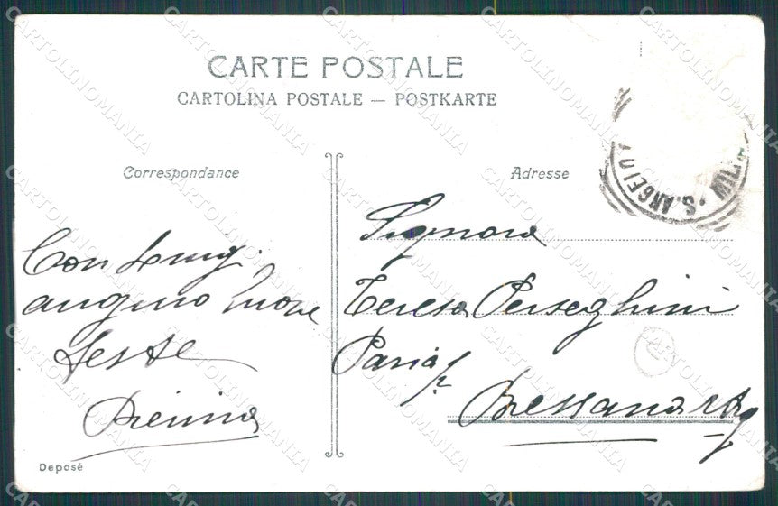 Milano Città Chiesa San Marco Naviglio ABRASA PIEGA cartolina KF2548 – retro