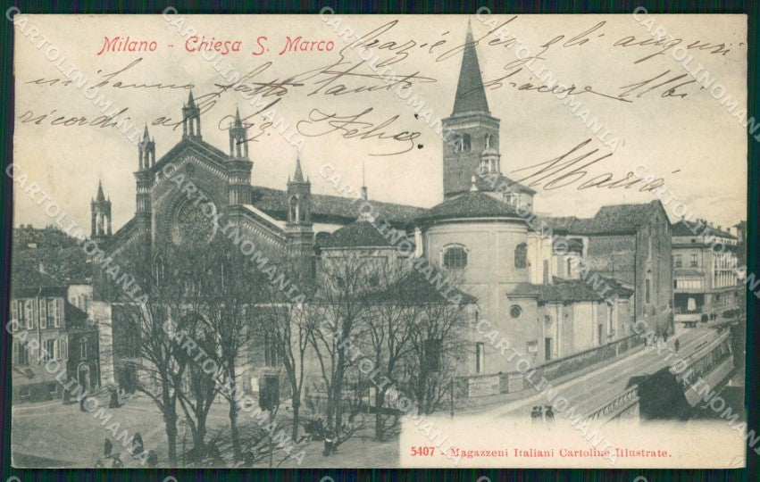Milano Città Chiesa San Marco PIEGHINE cartolina KF2549 – fronte
