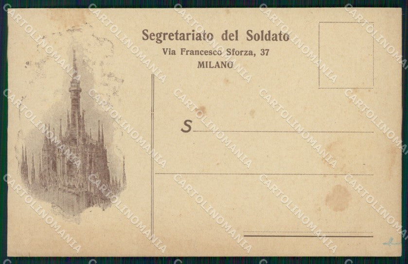Milano Città Segretariato del Soldato cartolina KF2554 – fronte