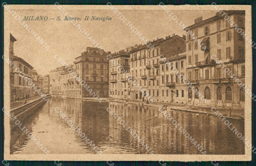Milano Città Via San Marco Naviglio PIEGHINE cartolina KF2574 – fronte