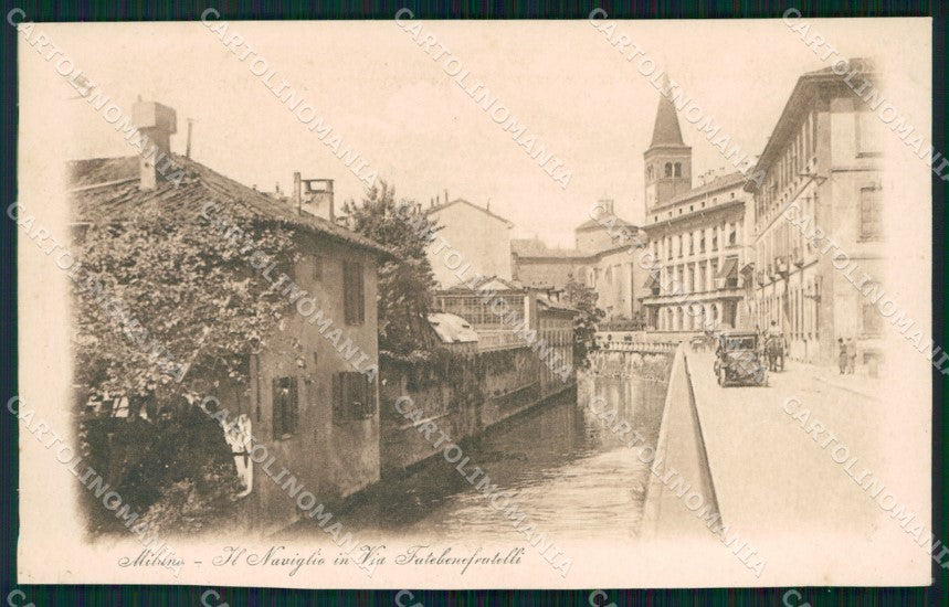 Milano Città Via Fatebenefratelli Naviglio Auto cartolina KF2623 – fronte