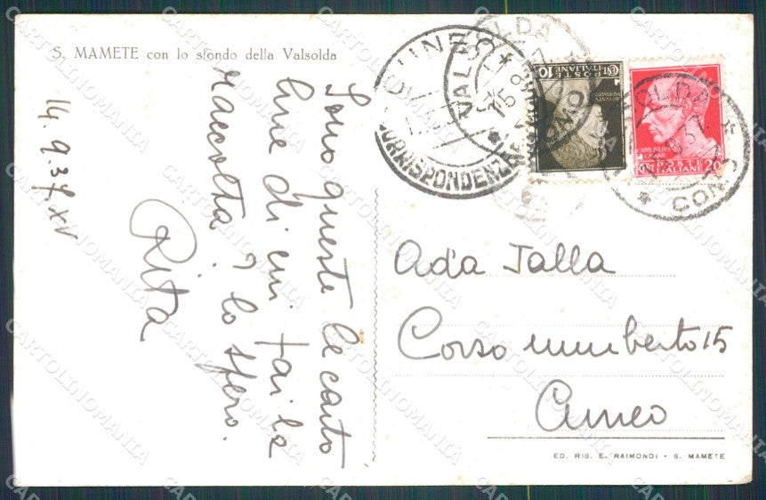 Como San Mamete Valsolda PIEGHINE Foto cartolina KF2647 – retro