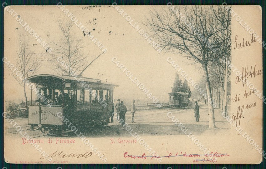 Firenze San Gervasio Tram cartolina KF2693 – fronte