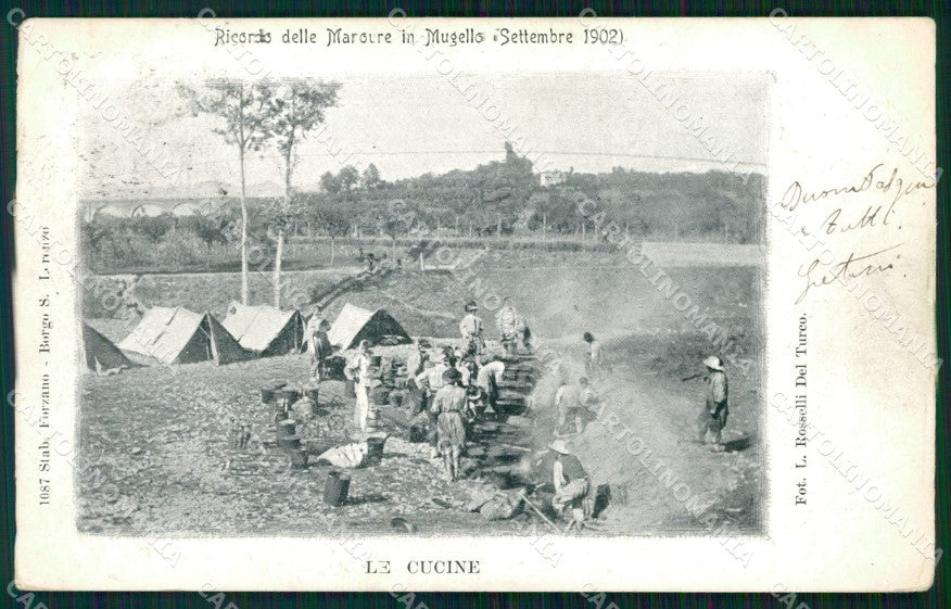 Firenze Mugello Manovre Militari 1902 cartolina KF2711 – fronte