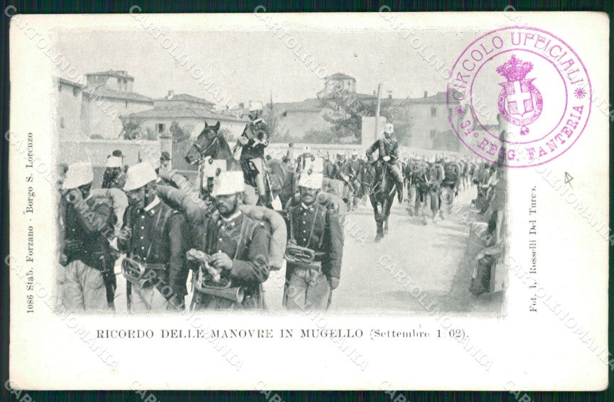 Firenze Mugello Manovre Militari 1902 cartolina KF2712 – fronte