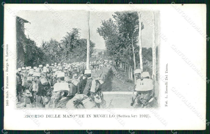 Firenze Mugello Manovre Militari 1902 cartolina KF2713 – fronte