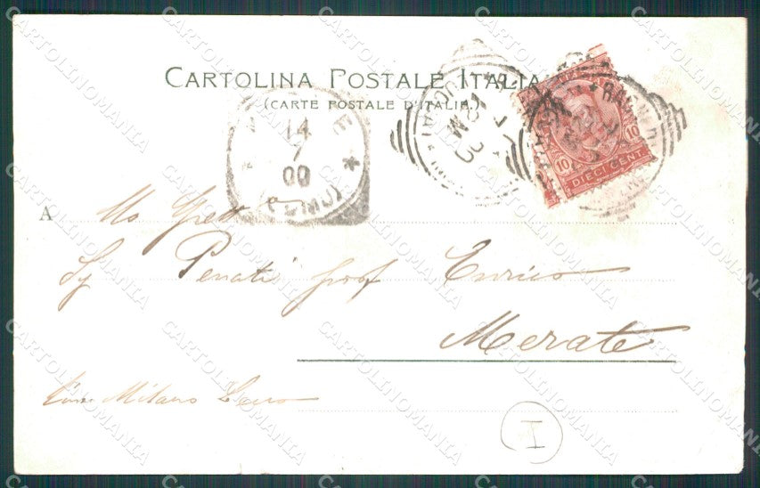 Pistoia Montecatini Verdi Grocco Mugnone PIEGA STRAPPINO cartolina KF2765 – retro