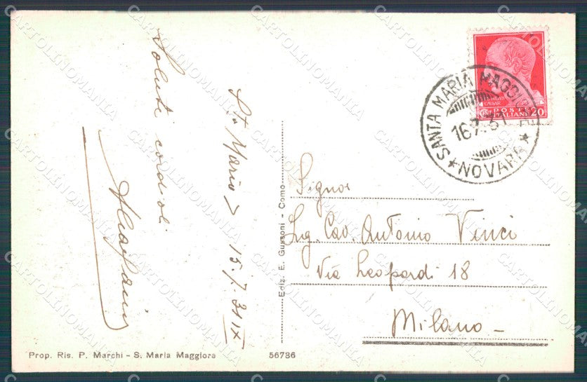 Verbania Santa Maria Maggiore cartolina KF2818 – retro