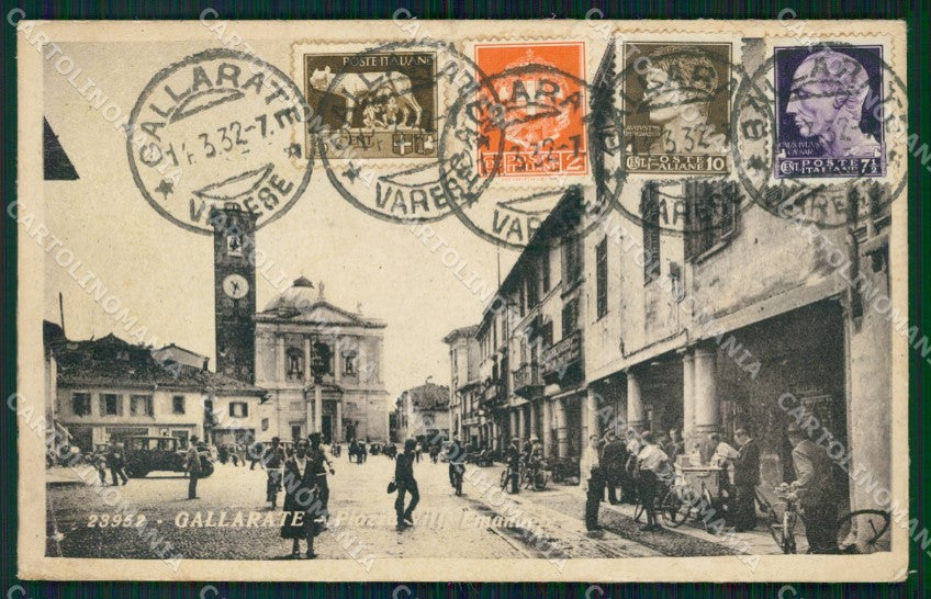 Varese Gallarate Auto RETRO REINCOLLATO PIEGA cartolina KF2819 – fronte