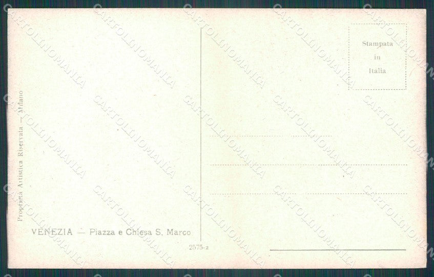 Venezia Città Chiesa San Marco cartolina KF2825 – retro