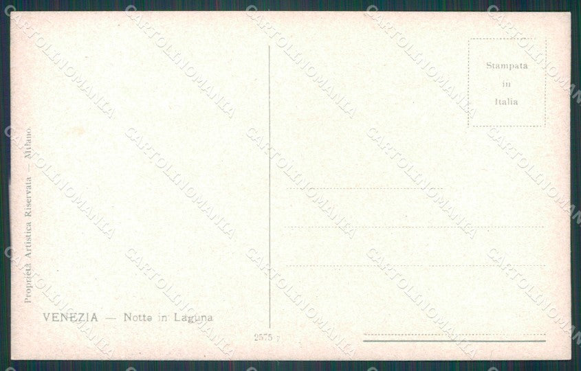 Venezia Città Barche cartolina KF2827 – retro