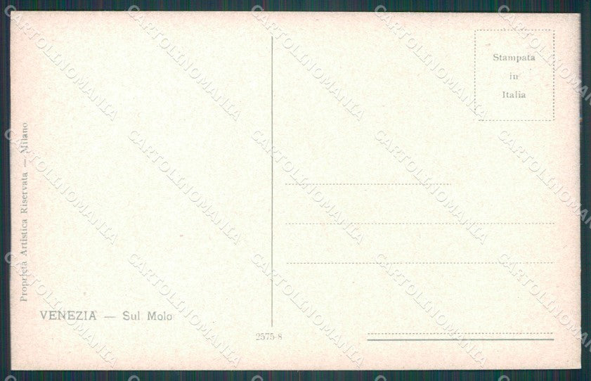 Venezia Città Molo cartolina KF2828 – retro