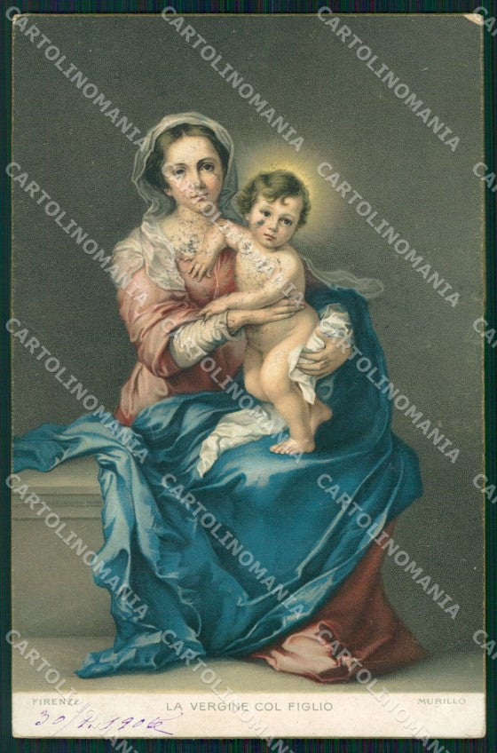Firenze Città Murillo Vergine Col Figlio Stengel cartolina KF2837 – fronte