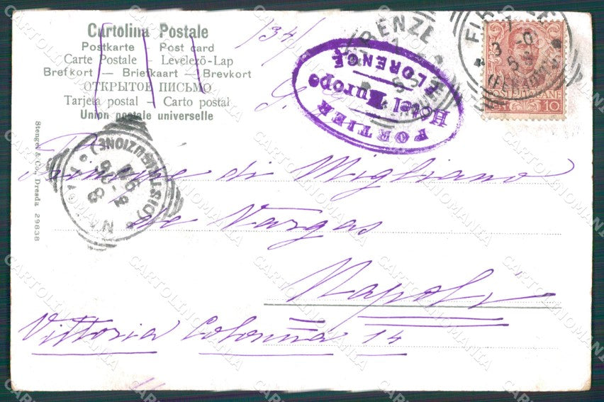 Firenze Città Sodoma San Sebastiano Stengel cartolina KF2842 – retro