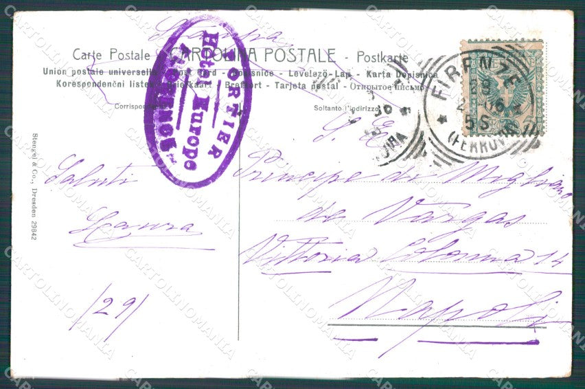Firenze Città Sassoferrato La Vergine Afflitta Stengel cartolina KF2843 – retro