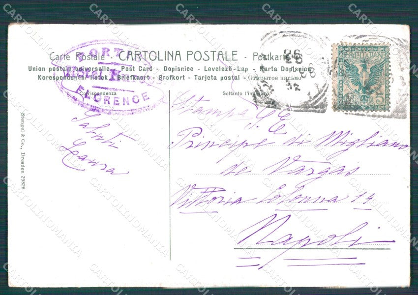 Firenze Città Elisabetta Lebrun Stengel cartolina KF2844 – retro