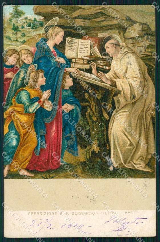 Firenze Città Filippo Lippi Apparizione a San Bernardo Sborgi cartolina KF2852 – fronte