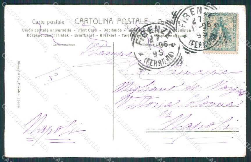 Firenze Città Barbarelli Concerto ABRASA PIEGHINA Stengel cartolina KF2859 – retro