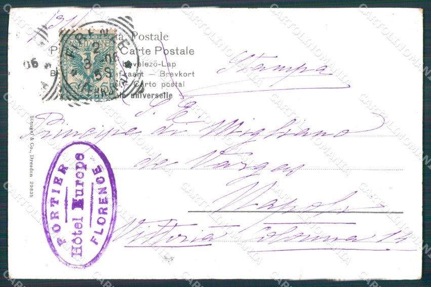 Firenze Città Raffaello Sanzio Fornarina ABRASA Stengel cartolina KF2860 – retro