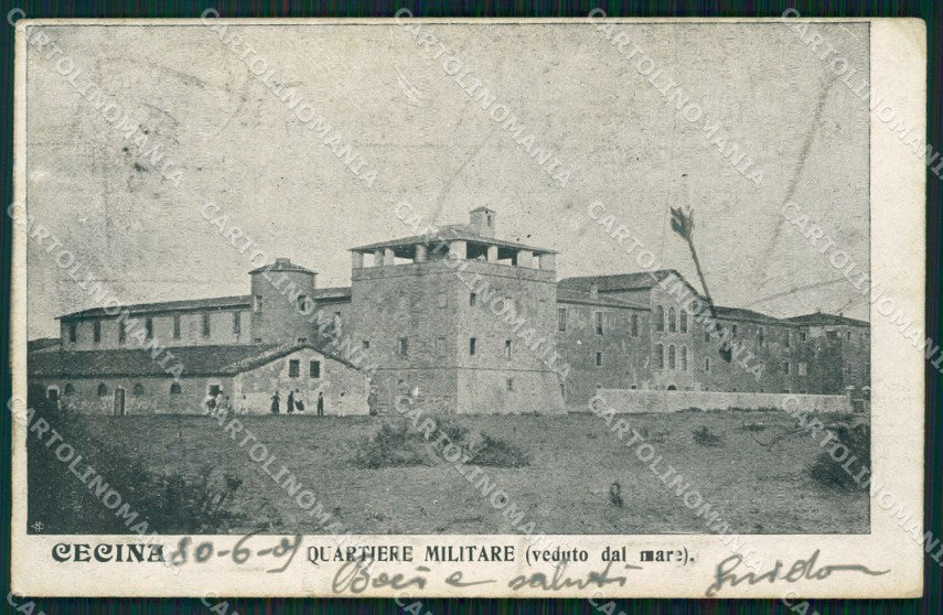 Livorno Cecina Quartiere Militare PIEGA cartolina KF3108 – fronte