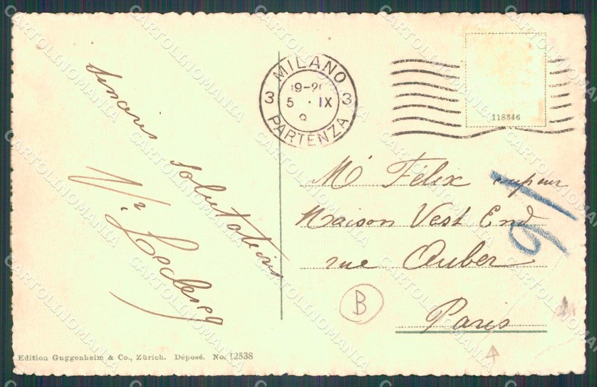 Milano Città Via Senato Naviglio PIEGHE cartolina KF3133 – retro