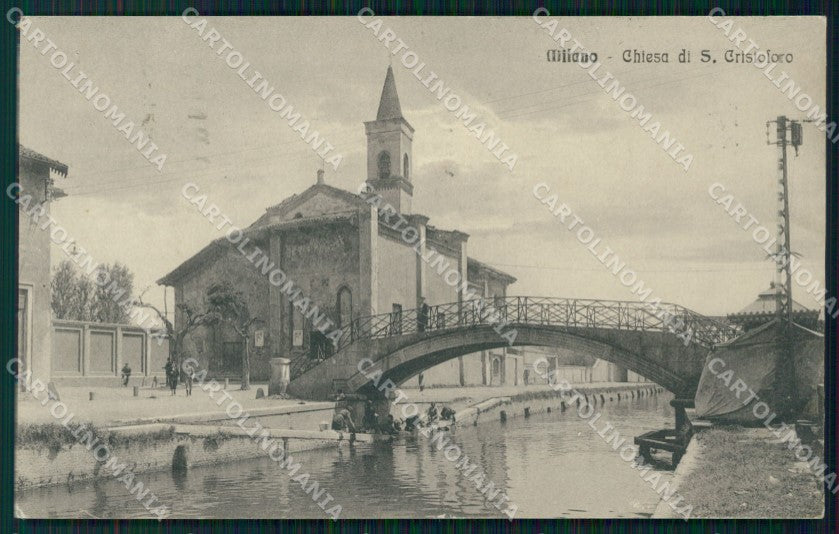 Milano Città Chiesa San Cristoforo Naviglio SCOLLATA cartolina KF3134 – fronte