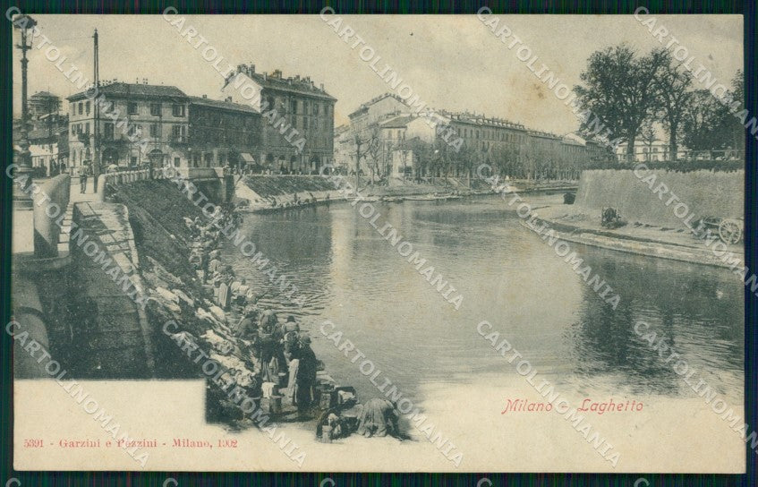 Milano Città Laghetto Lavandaie cartolina KF3135 – fronte