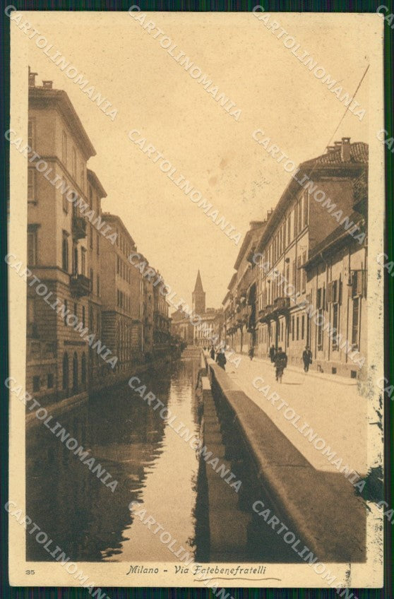 Milano Città Via Fatebenefratelli Naviglio cartolina KF3142 – fronte