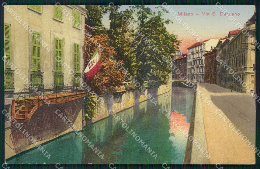 Milano Città Via San Damiano Naviglio PIEGA cartolina KF3147 – fronte