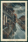 Milano Città Naviglio Chiaro di Luna cartolina KF3151 – fronte