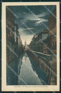 Milano Città Via Fatebenefratelli Naviglio Chiaro di Luna cartolina KF3154 – fronte