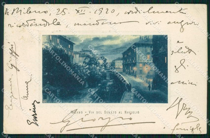 Milano Città Via Senato Naviglio cartolina KF3160 – fronte