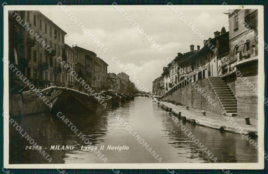 Milano Città Naviglio Barche Foto cartolina KF3162 – fronte