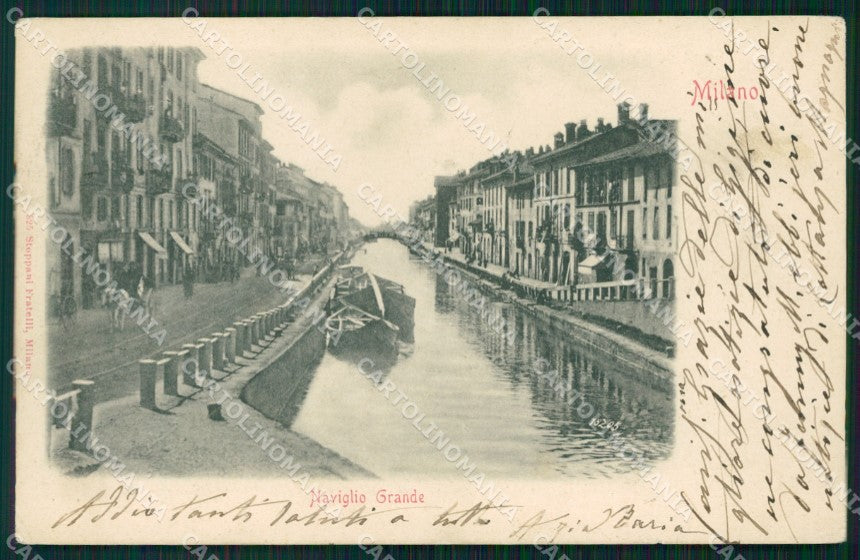 Milano Città Naviglio Grande Barche cartolina KF3167 – fronte