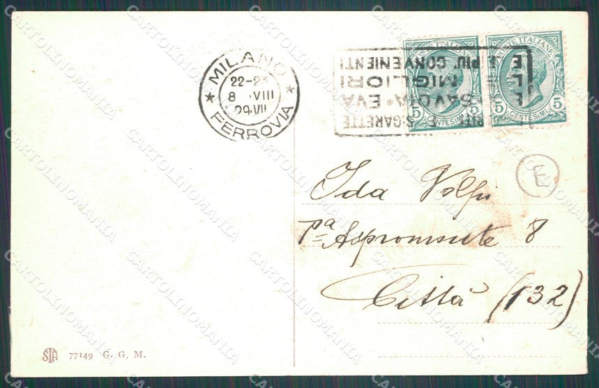 Milano Città Via Senato Naviglio Chiaro di Luna cartolina KF3190 – retro